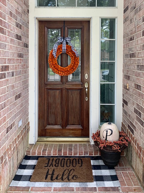 front door fall decor wreath
