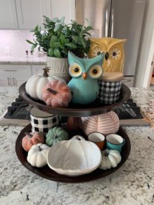 Tiered Tray fall decor