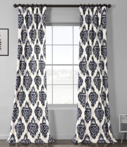 blue ikat curtains amazon
