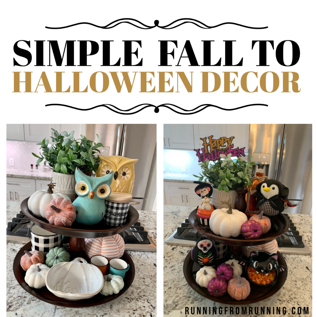 Simple fall to halloween decor